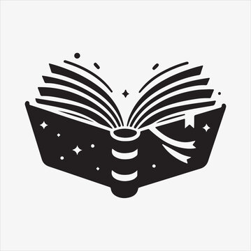 recommend clip art: Book Icon silhouette vector illustration 