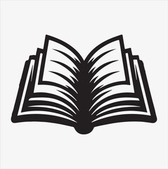 Book Icon silhouette vector illustration 