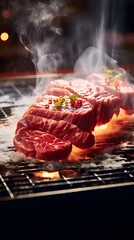 Japanese yakiniku food photography poster background