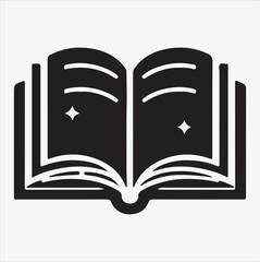 Book Icon silhouette vector illustration