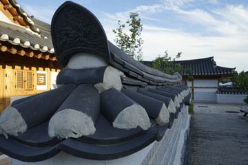 This is a traditional cultural heritage Hanok village scenery.