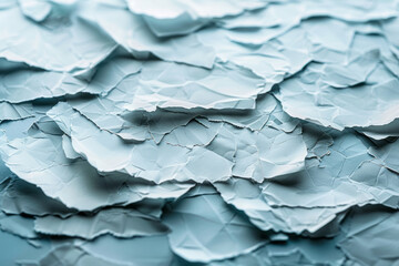 Obraz premium Minimalist background with scattered magazine clippings on a soft grey surface,