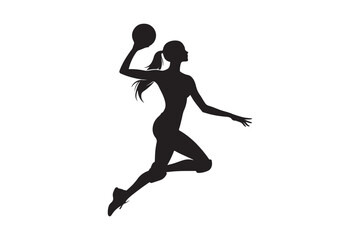 Volleyball player icon.
