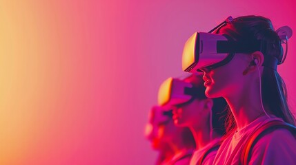 Students using voiceactivated AI assistants for learning, holographic interfaces, vibrant colors, futuristic classroom, innovative education technology