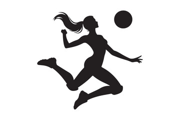 Volleyball player silhouette.