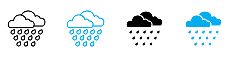 Rainy Icon Perfect for Weather and Climate Illustrations