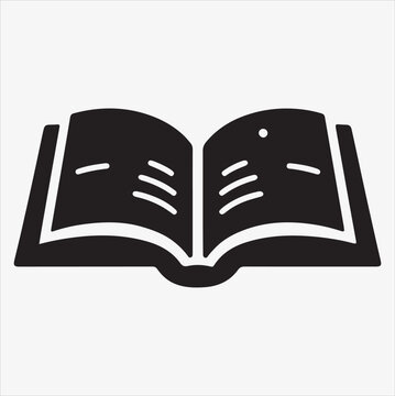 recommend clip art: Book Icon silhouette vector illustration