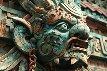 Fototapeta premium Craft a digital CG 3D masterpiece presenting a close-up of a mural honoring Cultural Festivals.
