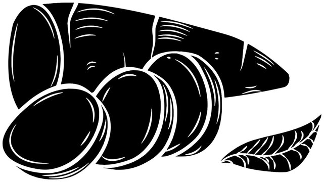 recommend clip art: cassava illustration food silhouette tropical logo tapioca icon root outline plant nature manioc tree botany farm leaf agriculture raw shape farmland plantation vegetable for vector graphic background