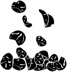 cassava illustration food silhouette tropical logo tapioca icon root outline plant nature manioc tree botany farm leaf agriculture raw shape farmland plantation vegetable for vector graphic background