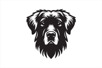 Dog head vector image silhouette