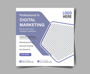 new business marketing banner for social media post template.