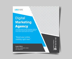 new digital marketing agency social media poster design.