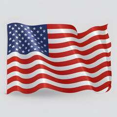 Fototapeta premium American Flag Wave Close-Up for Memorial Day 