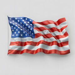 Fototapeta premium American Flag Wave Close-Up for Memorial Day 