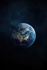 Obraz premium Planet Earth in the Cosmos at Night