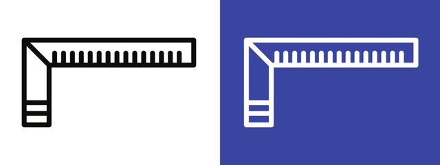 Carpenter's Measuring Ruler Icon Ideal for Construction and DIY Projects