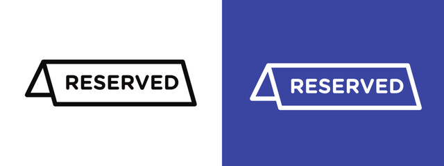 Reserved Sign Icon Perfect for Event Planning and Seating Arrangements