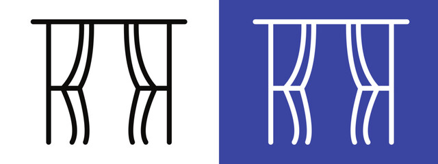 Home Decor Curtain Icon Perfect for Interior Design and Window Treatments