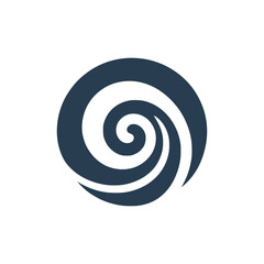 blue spiral logo vector illustration template design