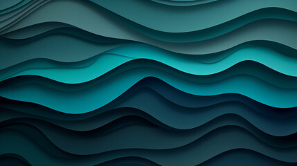 Fototapeta premium A modern abstract design featuring smooth blue waves creating a sense of calm and flow