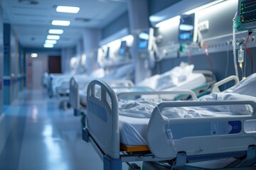Obraz premium Modern Medical Equipment in Hospital Room