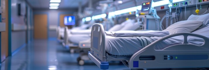 Modern Medical Equipment in Hospital Room