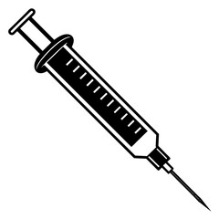 Fototapeta premium syringe vector silhouette illustration svg file