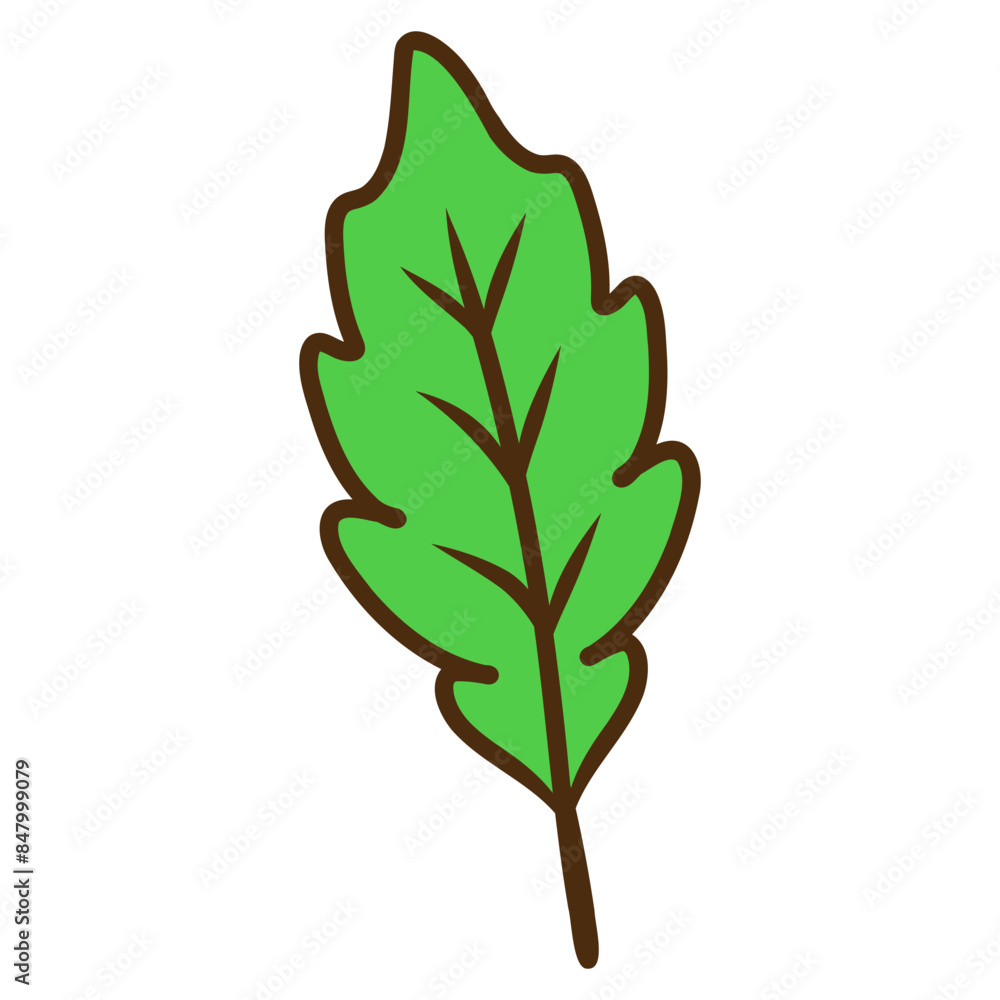 Poster leaf icon illustration