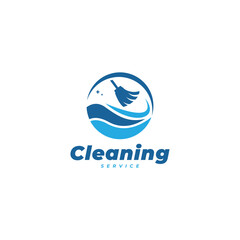 cleaning clean service logo icon vector.