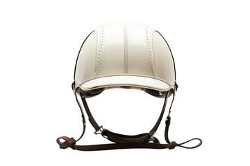 Fototapeta premium White Leather Riding Helmet