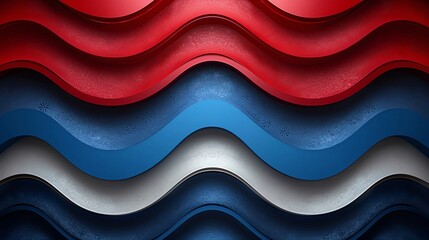 Patriotic zigzag patterns at the borders, blank middle, zigzag pattern style, with dynamic lines