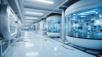 Futuristic chemical facility with cutting edge technology