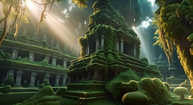 Majestic temple hidden in the rainforest