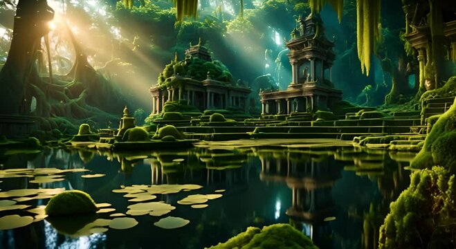 Majestic temple hidden in the rainforest
