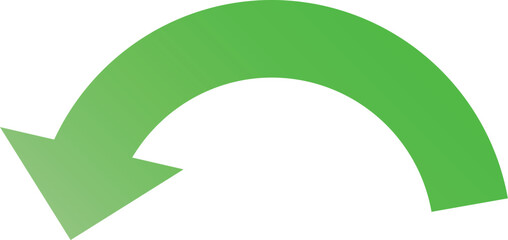 シンプルな矢印のアイコン　グラデーション　緑　黄緑　イラスト　素材