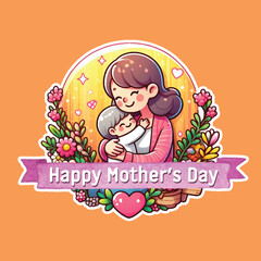 Celebrating Mother's Day watercolour design