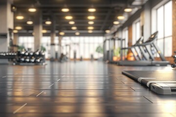 Modern Gym Interior with Equipment