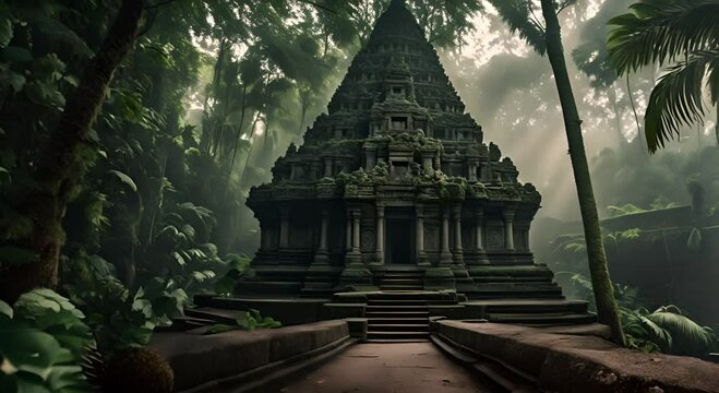 Majestic temple hidden in the rainforest