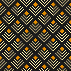a black and gold geometric design with a gold and white geometric pattern.