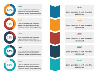 Set of vector  infographic diagram templates. 