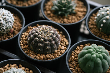 Gymnocalycium Ragonesei close up with akadema potting mix