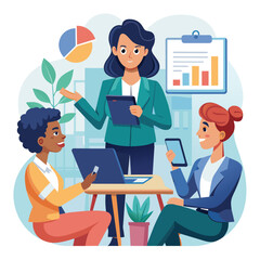 business people working in office