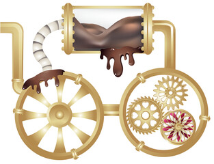 Chocolate factory elements of mechanisms and candies 16
