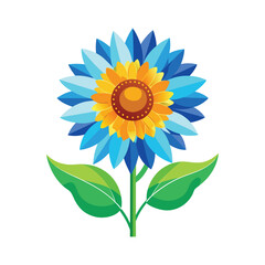 Sunflower flower Polar Paradise illustration victor  ,sunflower isolated on white background