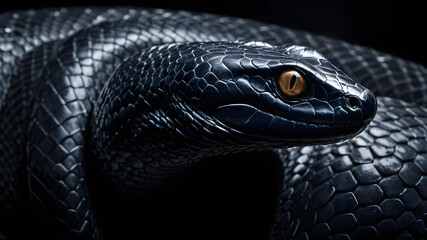 close up of a black headed dragon