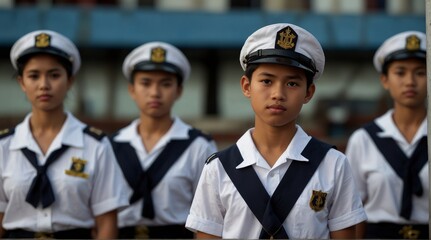 Young Cadets in Formation