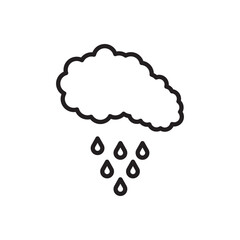 Rain Cloud Icon Perfect for Weather Forecasting and Climate Symbols