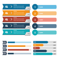 Set of vector  infographic diagram templates. 