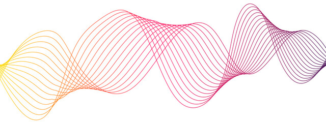 Abstract colorful glowing frequency sound wave technology curve lines with Futuristic motion curve lines tech. Design element for technology, science and template.